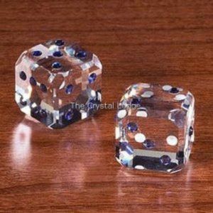 Swarovski Crystal Moments set of 2 blue dice.